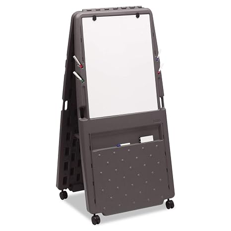 Iceberg Ingenuity Presentation Flipchart Easel, Office Supplies, Dry Erase Surface, Charcoal, 34" L x 30" W x 71" H