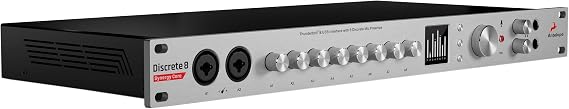 Antelope Audio Discrete 8 Synergy Core USB Audio Interface w/FPGA + DSP FX | Thunderbolt USB Audio Interface, FPGA + DSP FX , 8 Preamps, Multichannel Recording for Music Production, Vocals & Streaming