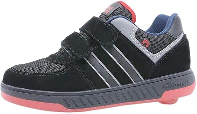 Beppi Roller Sneakers for Girls & Boys Skate Shoes with Wheels Black/Red, Size 13