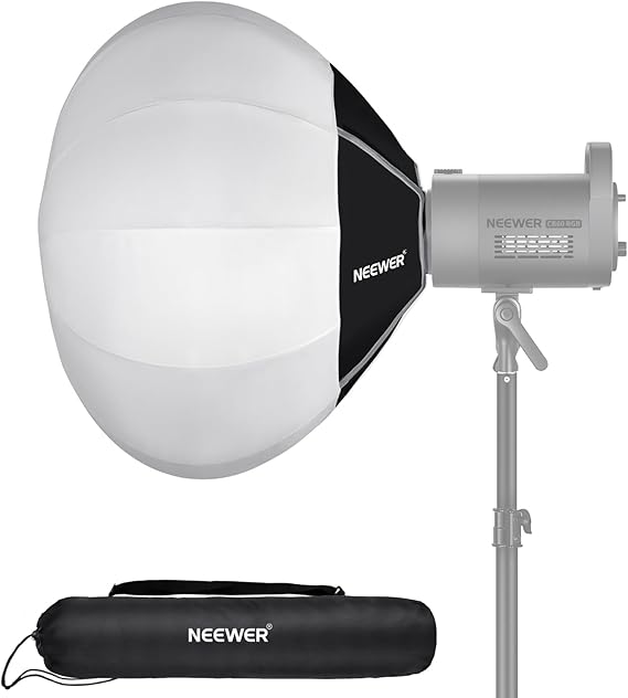 NEEWER 20"/50cm Lantern Softbox, Quick Release 360 Light Diffuser Bowens Mount Softbox with Lightweight Nylon Alloy for RGB CB60 CB60B CB200B MS60B MS60C MS150B Continuous LED Video Lights, NS20L