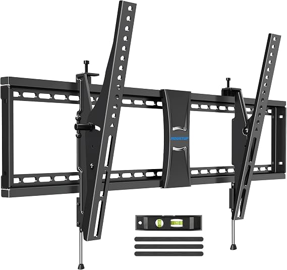 MOUNTUP TV Wall Mount for Most 37-86" TVs, Tilting TV Mount Bracket with Level Adjustment Fits 16" 24" Studs Easy for TVs Centering, Wall Mount Bracket Max VESA 800x400mm, 120 LBS Loading