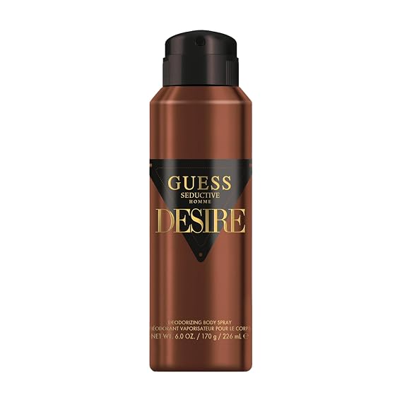 GUESS Seductive Desire For Men/Homme Deodorizing Body Fragrance Spray For Men, 6.0 Oz.