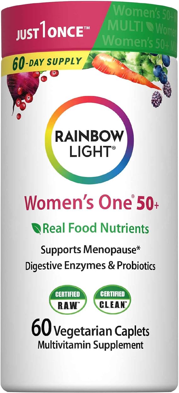 Rainbow Light Womens One + Multivitamin 50 Plus | 60 Caplets