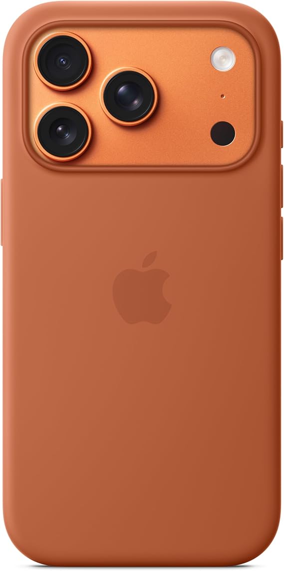 Apple iPhone 17 Pro Silicone Case with MagSafe and Camera Control: Lightweight Phone Case, Wireless Charging Compatible, Smooth Matte Finish; Terra Cotta ​​​​​​​