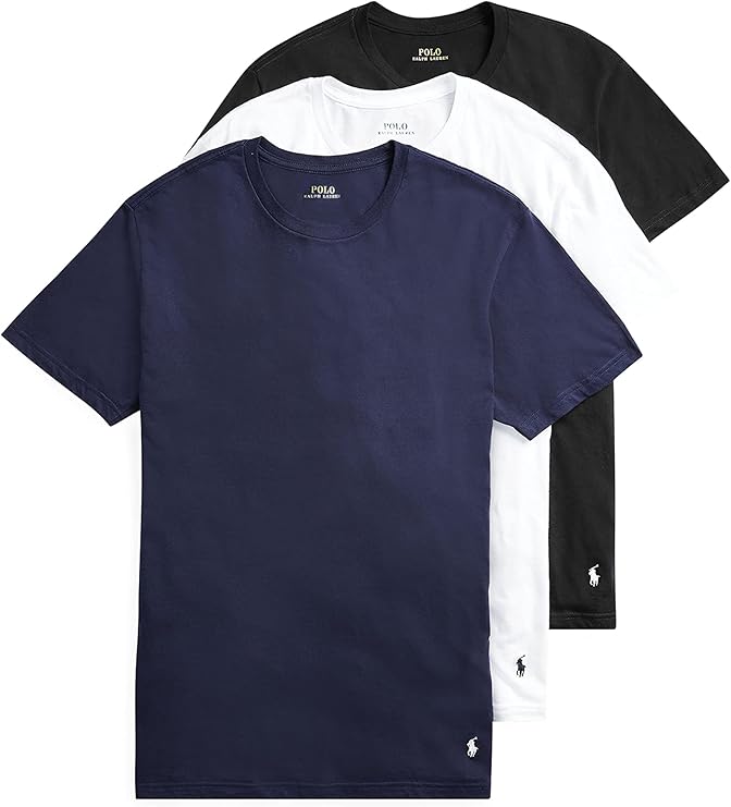Polo Ralph Lauren Underwear Men's Slim Fit Cotton Crew Tee 3 Pack