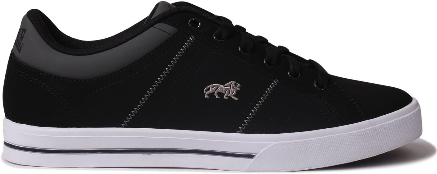 Lonsdale Mens Latimer Trainers Leather Upper Sport Shoes Casual Trainers Lace Up Black UK 8 42