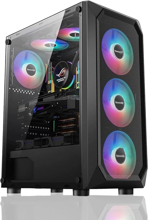 Gaming PC Ryzen 5 4500, GeForce RTX 3060, B450, 16GB 3200MHz DDR4 RAM, 500GB NVMe SSD, P550W, 5 RGB Fans, WIFI, Desktop PC & Creation PC