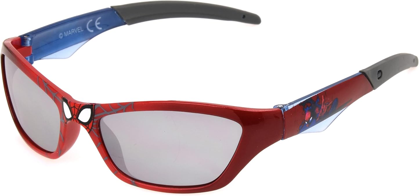 Marvel Boys Spider-Man Kids 21 Wrap Sunglasses, Metallic Red/Blue, 52