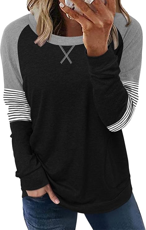 onlypuff Long Sleeve Shirts Women Tunic Top fall Outfit Ladies Blouse