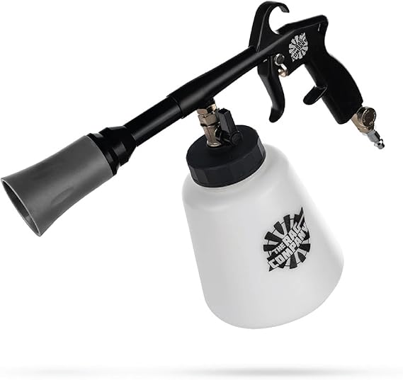 The Rag Company - Ultra AIR Blaster Plus - Deep Clean Interior Detailing Tool; Air and Liquid Combo; Durable Metal Design; Trigger Operated - Black