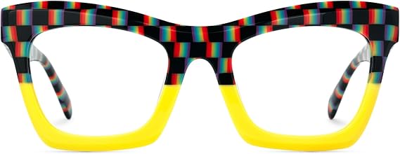 Zeelool Stylish Vintage Oversized Square Glasses for Women with Non-prescription Clear Lens Benitez ZWA035804