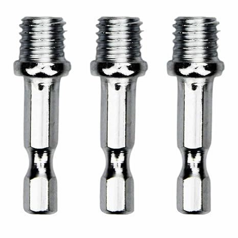 3PCS Hexagonal Drill Adapter M14 Adapter 1/4 inch hexagon for drill cordless screwdriver drill chuck backing plate splitting tools electric wrench 45.5x16.9mm