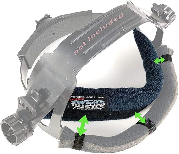 Worker Sweatband for Hard Hats Welding Helmets face Shields Any Harness Head Gear. Made in USA