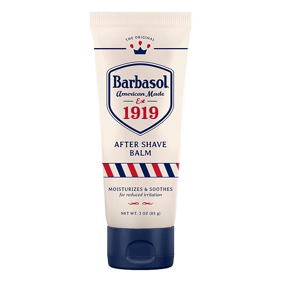 Barbasol 1919 After Shave Balm | Post Shave Balm for Men of All Skin Types | Travel Size Aftershave Cream Soothes, Moisturizes Skin w/Vitamin E, Provitamin B5, Distilled Witch Hazel, 3 OZ (Pack of 1)