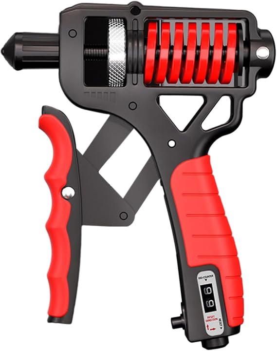Hand Adjustable Hand Grip Trainer, Grip Weights Strength Trainer Forearm, Adjustable Distance/Resistance Ergonomic Non-Slip Rubber Hand Gripper with Counter