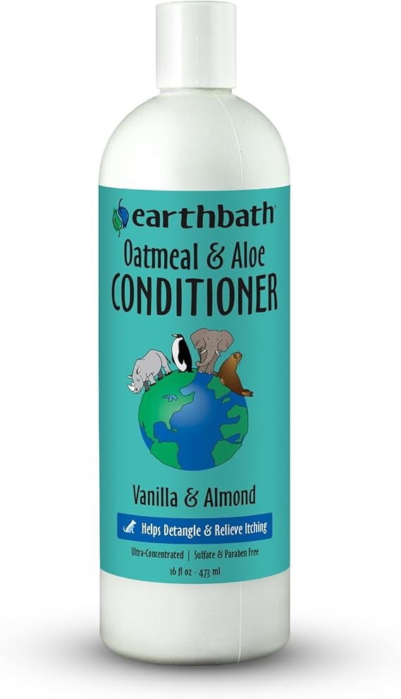 earthbath, Oatmeal & Aloe Conditioner - Dog Conditioner for Allergies & Itching, Dry Skin, Dog Wash that Helps Detangle & Relieve Itching, Made in USA, Cruelty Free Pet Conditioners - 16 Oz (1 Pack) | Dog Conditioner for Allergies & Itching, Dog Wash That Helps Detangle & Relieve Itching, Cruelty Free Pet Conditioners