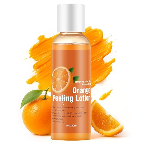 Vitamin C & Peel Off Face Mask for All Skin Types, Orange Peeling Lotion Gentle Exfoliating Blackhead Remover Poreless Deep Cleanse Purifying Hand Masks for Face Arms Neck Gifts