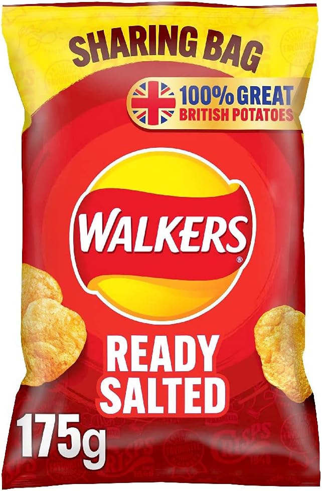 Walkers Ready Salted Sharing Crisps, 175g