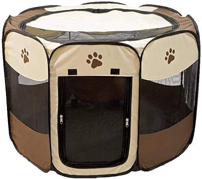 Etna Portable Foldable Pet Playpen For Dogs, Paw Print - Indoor and Outdoor Use, MediumLarge Sized Pets - Pop-Up, Traveling, Kennel Design, Ideal for Keeping Pets Safe and Secure - 36 x 23 Inches