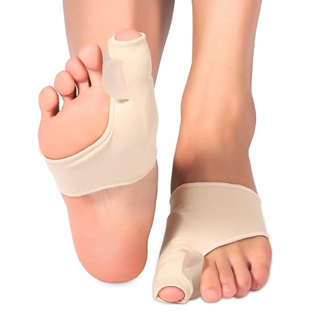 Longzhuo 2PCS Bunion Corrector for Women & Men Hallux Valgus Pain Relief | Bunion Correction with Gel Pads, Toe Separator for Day/Night Support, Anti Slip Gel Strap for Big Toe Straightener, 1 Pair