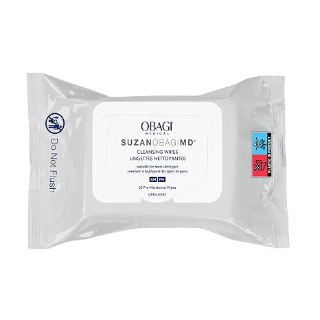 Obagi Medical On the Go Cleansing and Makeup Removing Wipes, 25 count