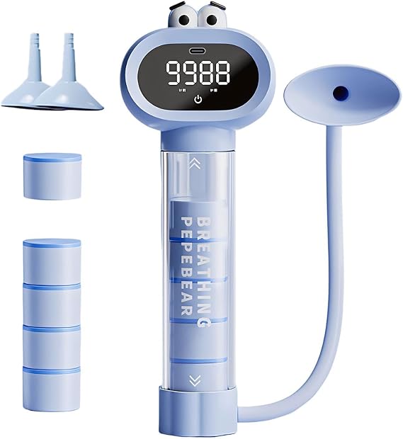 Spirometer Lung Exerciser | Respiratory Workout Equipment - Natural Deep Breathing Lung Trainer | for Teens Boys Kids Youth Classroom Home Outdoor School Running Fitness Sports