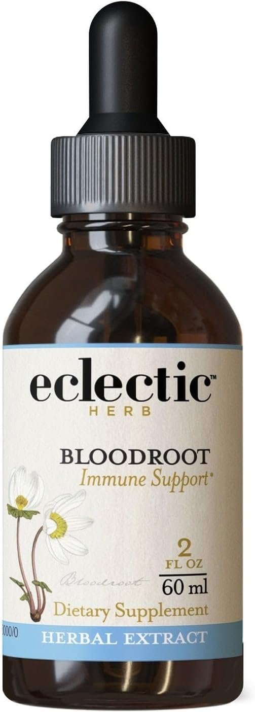 Eclectic Herb - Bloodroot Extract | Pure Herbal Drops for Immune Support | Natural Immune System Support | Vegan, US-Grown, Non-GMO, Gluten Free (2 fl oz | 60 ml)