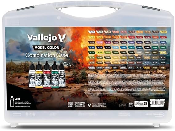 AV Vallejo Model Color Set - Combination Case (80 Colors)