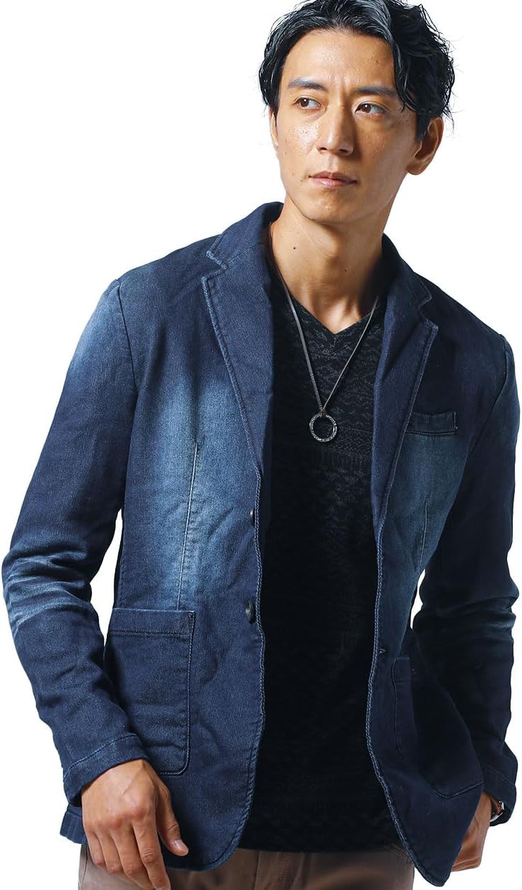 MENZ-STYLE Tailored Jacket, Mens, Slim, 40s, Fashion, Faded Finish, Mens Tailored Jacket, Autumn and Winter