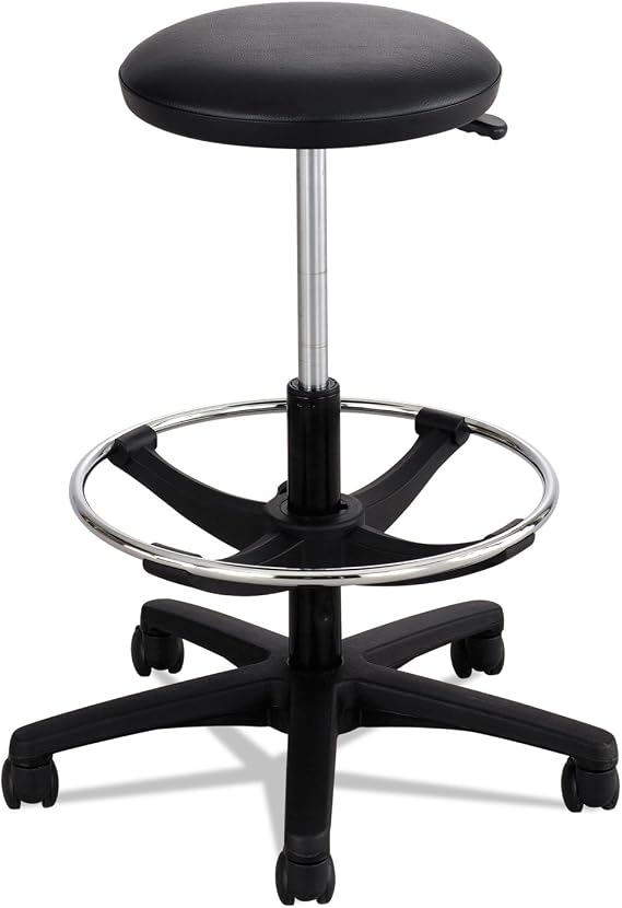 Safco 3436BL Extended Height Lab Stool, Black