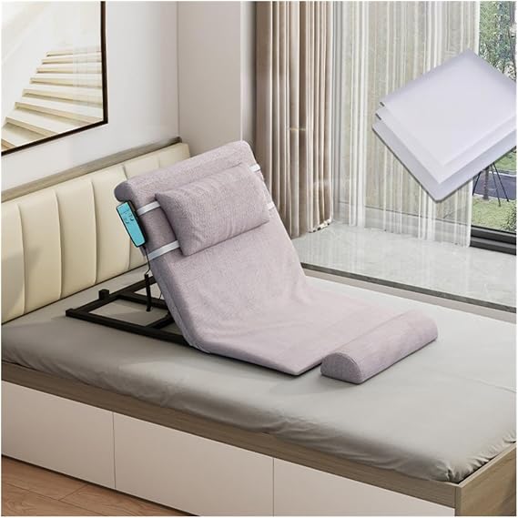 Electric Bed, Bed Backrest, Electric Backrest Lifter for Elderly, Home Bed Automatic Elevating Mattress, Nursing Assistant, Angle Adjustable, 2°-80°, Electric Lift Bed, Elderly, Removable