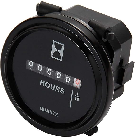 Mechanical Hour Meter Gauge - AIMILAR Professional Engine Hourmeter AC110-250V for Boat Auto ATV UTV Snowmobile Lawn Tractors Generators (AC110-250V)