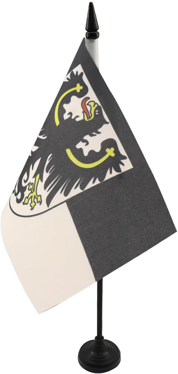 Ostpreussen Table Flag 5'' x 8'' - East Prussia Desk Flag 21 x 14 cm - Black plastic stick and base - AZ FLAG