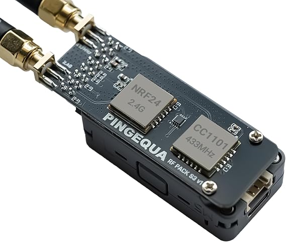 RF 2 in 1 Development Module for M5Stack StickS3 | Dual-Band CC1101 433MHz & NRF24L01 2.4GHz | Plug-and-Play Wireless Board RF Pack S3 Dual-Band Module PINGEQUA