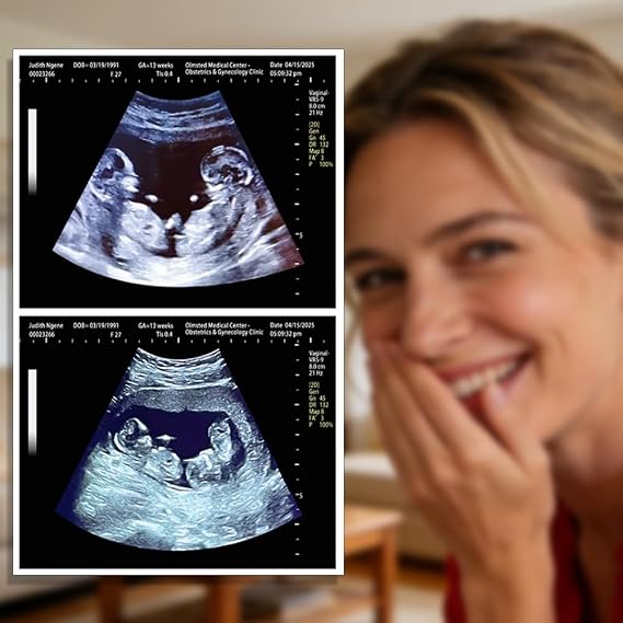 Personalised Fake Ultrasound Print | Custom Fake Pregnancy Ultrasound | Realistic Fake Sonogram | Fake Ultrasound Twins | Fun Prank Pregnancy Test Gift