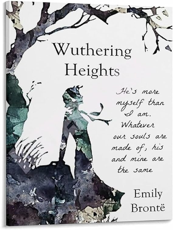 IDGTTLDF Wuthering Heights Novel Poster - Emily Bronte Literary Art for Book Lover Gift and Decor Unframed,08x12inch(20x30cm)
