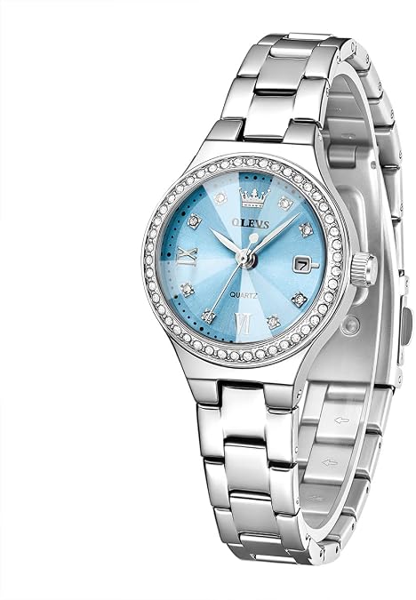 OLEVS Mens Casual Watches Easy to Read Nice Stainless Steel Watches for Men