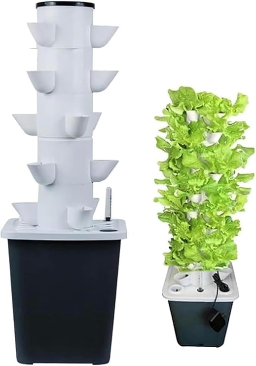 15/25/30 Hole Kit Hydroponics Tower for Network Planter Aerial Cultivation System 25 holes