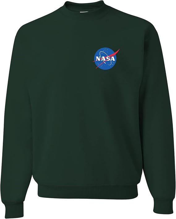 Go All Out NASA Blue Meatball Left Chest Logo Mens Youth Sweatshirt Crewneck