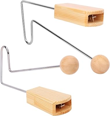 2 PCS Vibraslap Percussion Instrument, Wood and Metal Musical Vibra Slap Percussion Instrument for Adults, Vibra Slap for Percussion, Vibraphone, and Flexatone Enthusiasts