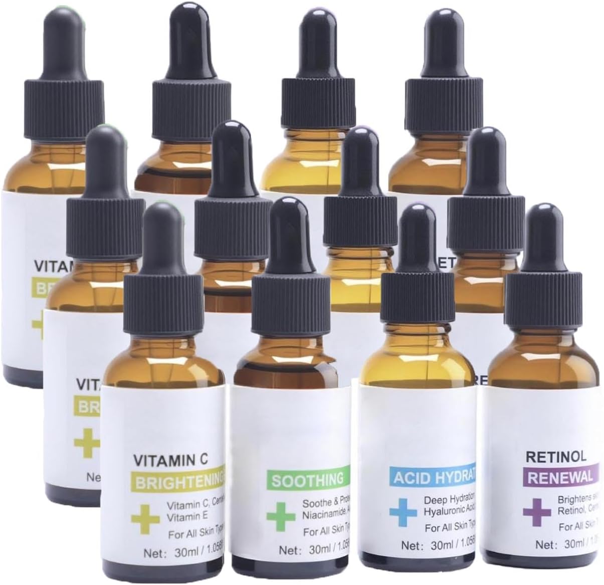 Age Defying Serum Set, Vitamin C Serum For Face, Hyaluronic Acid for Hydration & Anti-Aging, Retinol Dark Spot Remover Serum, Lightening Spots and Brightening Skin Tone 120ml, 3