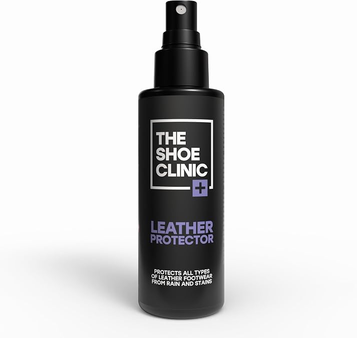 Shoe Clinic Leather Protector | For Use on Shoes Boots Heels Sandals and More | Long Lasting Coat & Seal Water & Stain Resistance | (125 ml / 4.2 oz)