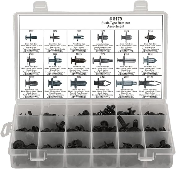Disco Automotive 8179 Push Type Retainer Assortment