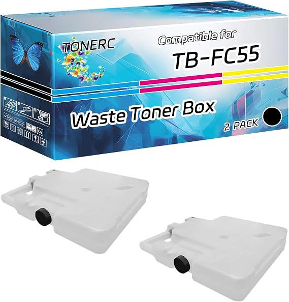 TB-FC55 TBFC55 Waste Toner Box Compatible for Toshiba E Studio 5508A 6508A 7508A 8508A 6518A 7518A 5516AC 8518A 7516AC 6516AC Printers (2-Pack Black)