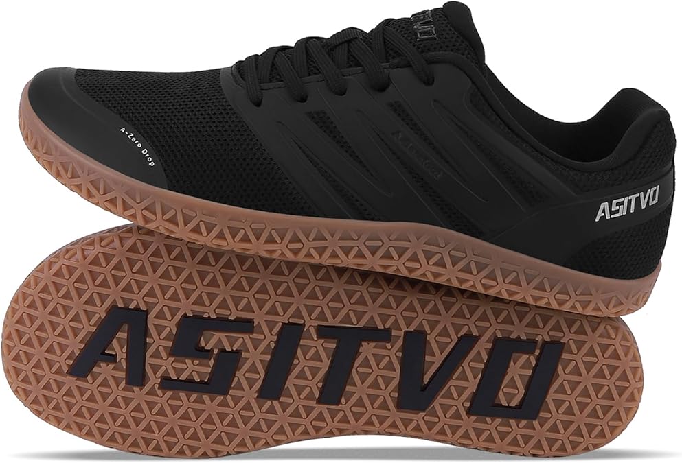 ASITVO Wide Men's Barefoot Zero Drop Sole Minimalist Sneakers Walking Shoes