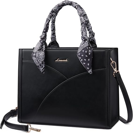 LOVEVOOK Purses and Handbag for Women, Waterproof PU Leather Tote Purse with Scarf, Satchel Top Handle Bags with Strap