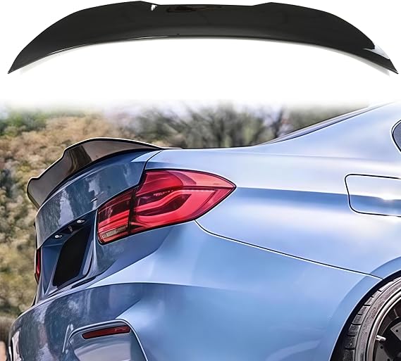 Rear Trunk Spoiler Lip for 2013-2018 BMW 3 Series F30/F80 M3 Sedan | PSM-Style Duckbill for 318i 320i 325i 328i 330i 335i 340i, High Kick Wing Lip Gloss Black