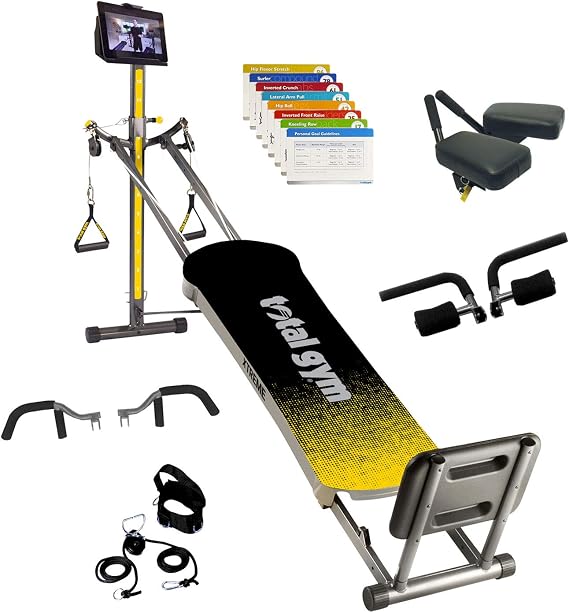 Total Gym Xtreme Home Gym System - Silver/Gray - 350 lb Weight Limit -