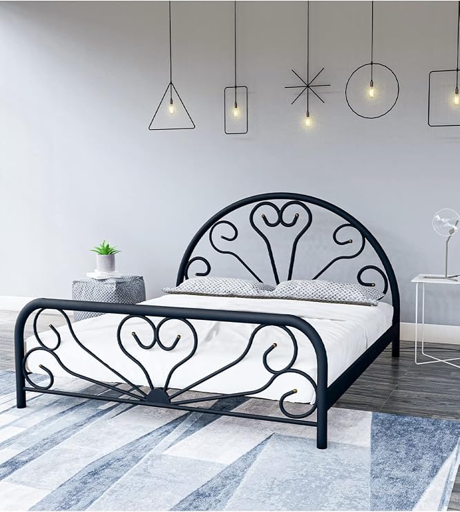 Gm 300 Baby Black Double Metal Bed 140x190
