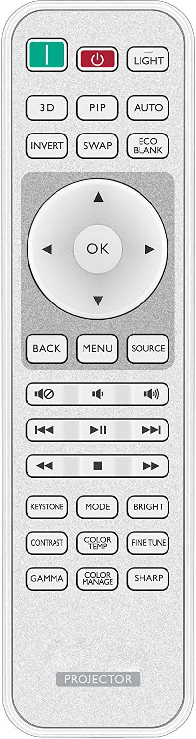 Universal Replacemnt Remote Control Fit for BenQ Projector i720 w1070+ HT1075 HT1085ST
